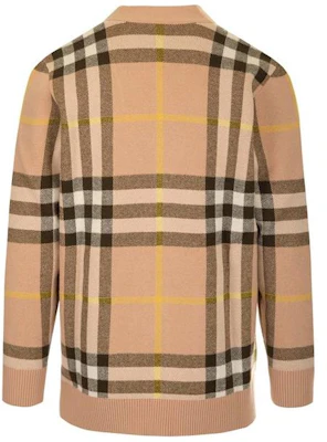 博柏利 2022秋冬格纹V领纽扣针织毛衣卡其色 80540981 Lookbook 博柏利 2022秋冬格纹V领纽扣针织毛衣卡其色 80540981