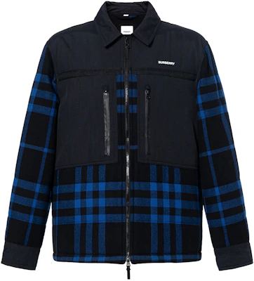 Burberry 2022秋冬男款藍色格紋全拉鏈外套 80606131 Buy Burberry 2022秋冬男款藍色格紋全拉鏈外套 80606131