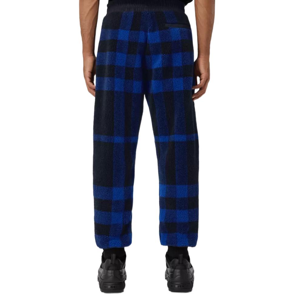 Shop Burberry FW22 Seluar Jogger Knit Kotak Pinggang Anjal - Biru 80580731