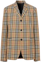 Burberry FW22 Checkered Single-Breasted Long Sleeve Blazer Jacket Khaki . 80225441 Burberry FW22 Checkered Single-Breasted Long Sleeve Blazer Jacket Khaki . 80225441