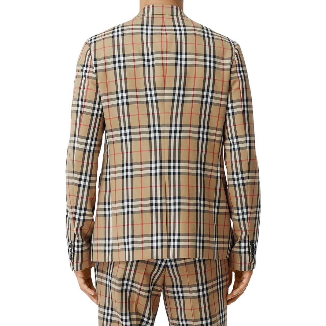 Burberry FW22 Checkered Single-Breasted Long Sleeve Blazer Jacket Khaki . 80225441 圖 5