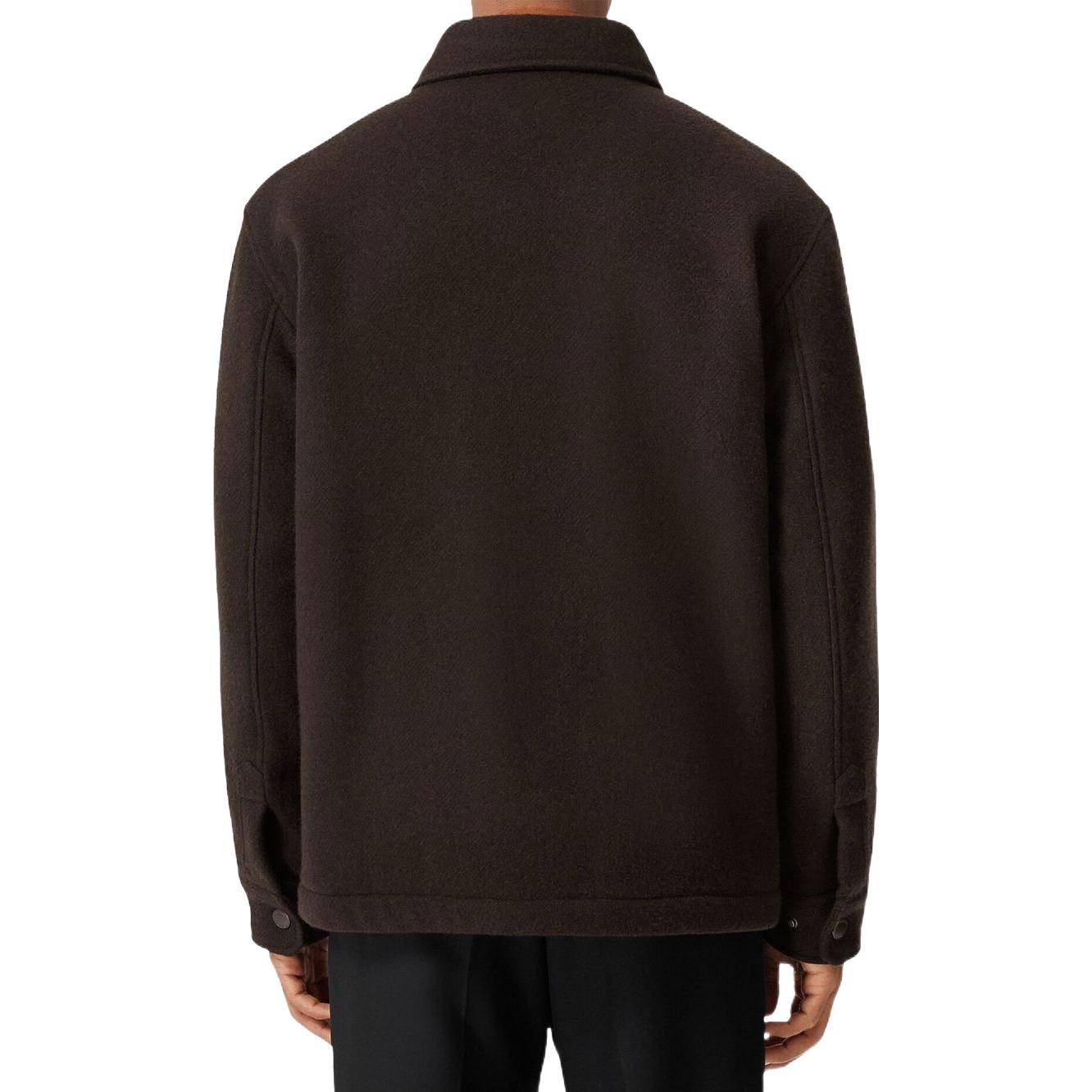 Burberry FW22 Chocolate Brown Shirt Jacket for Men with Button-Up Design 80587311 圖 4