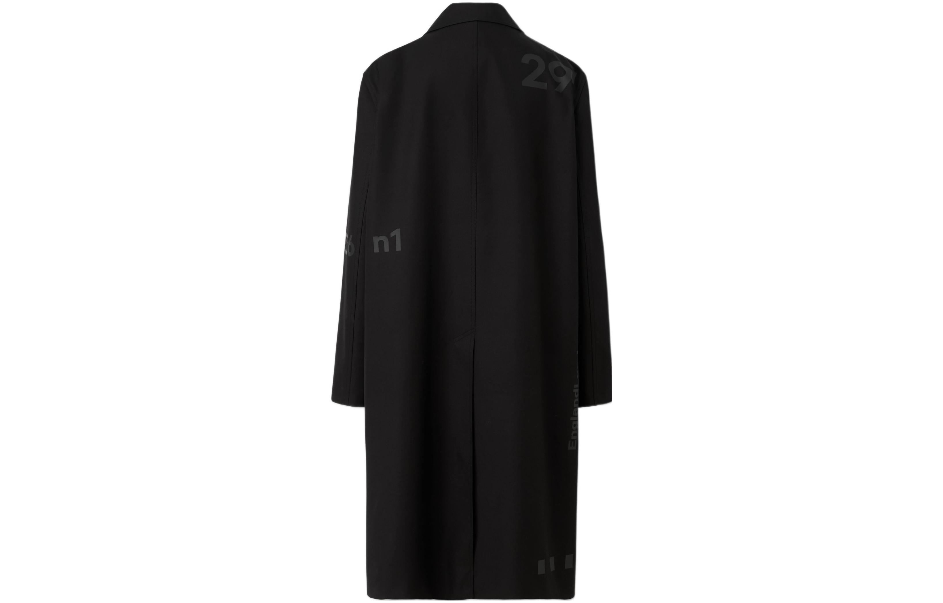 Burberry FW22 Coordinates Digital Print Single-Breasted Coat Black Menswear. 80608861 圖 3