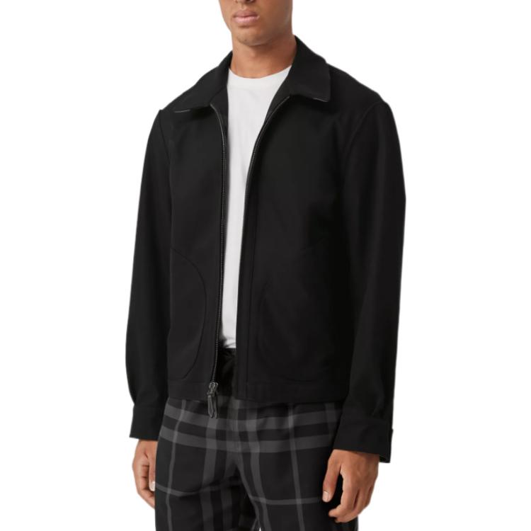 Details for 博柏利 FW22 双面拉链格纹翻领夹克 灰色 男装 80586031