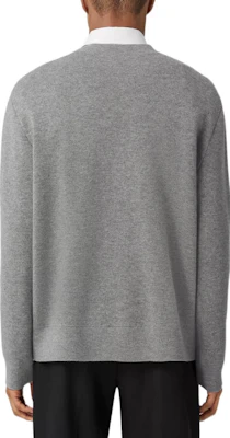 バーバリー FW22 エクエストリアン ナイト ジャカード クルーネック セーター グレー 80636641 Purchase バーバリー FW22 エクエストリアン ナイト ジャカード クルーネック セーター グレー 80636641