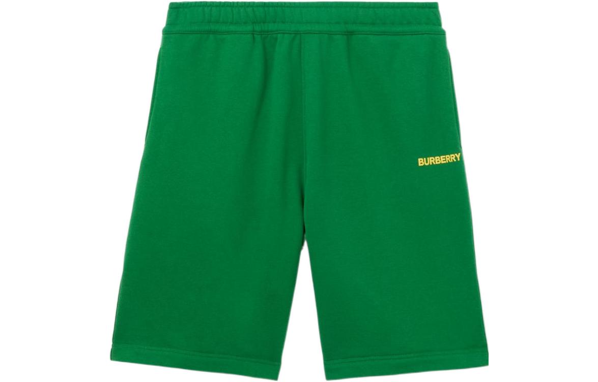 Burberry FW22 Green  Casual Loose-Fit Shorts with Logo Print. 80575281 圖 2
