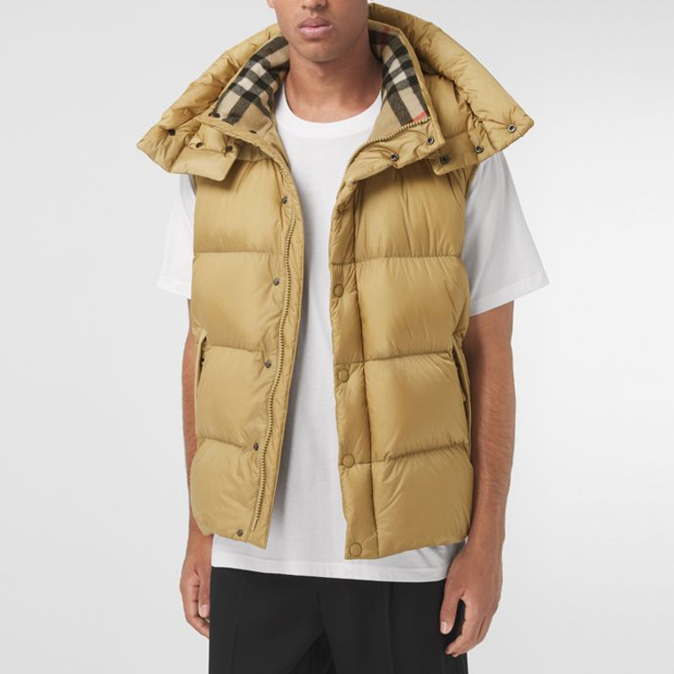 Burberry FW22 Hooded Down Jacket Loose Fit Single Breasted - Honey Color. 80451821 圖 6