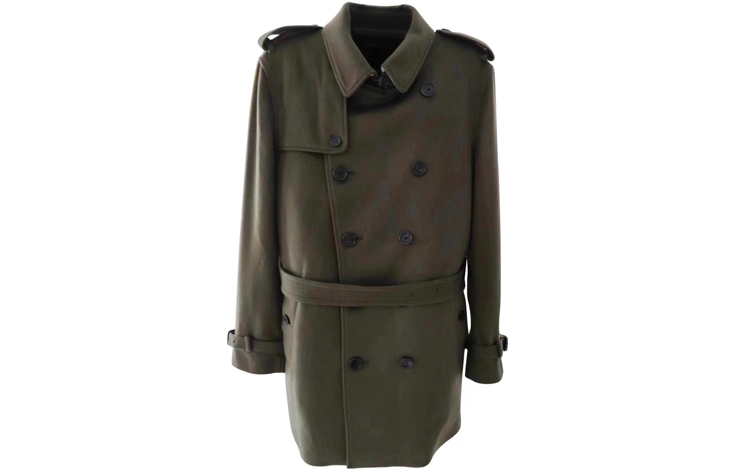 Details for Abrigo Largo Burberry FW22 Kensington Cruzado en Color Sólido. 40519741