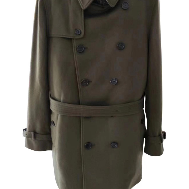 Cheap Abrigo Largo Burberry FW22 Kensington Cruzado en Color Sólido. 40519741