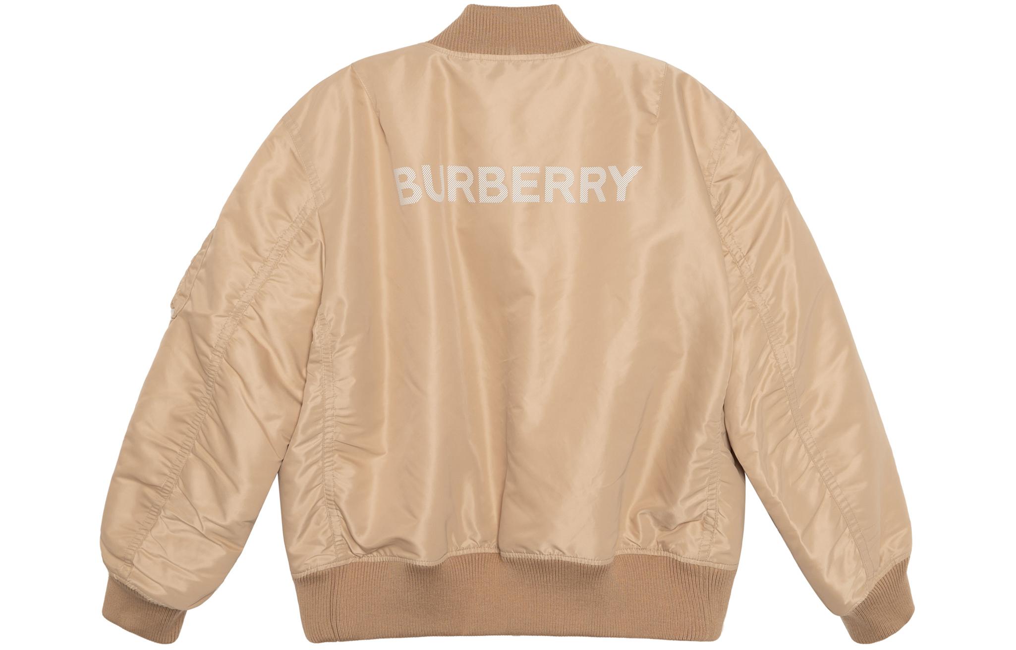 Burberry FW22 Khaki Double-Zip Loose Fit Cotton Bomber Jacket Men’s Casual Style 80544851 圖 3