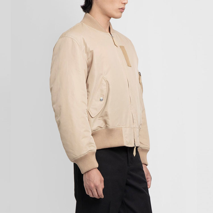 Burberry FW22 Khaki Double-Zip Loose Fit Cotton Bomber Jacket Men’s Casual Style 80544851 圖 7