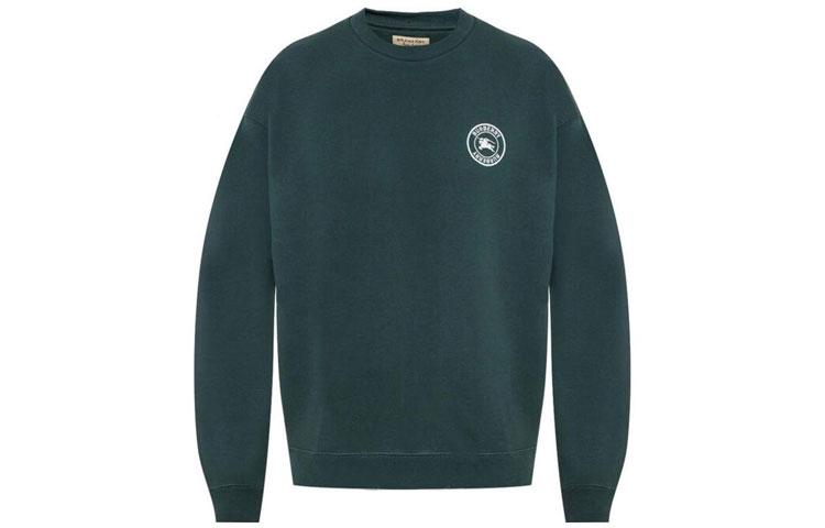 Burberry FW22 Logo Crewneck Long Sleeve Sweatshirt Green - . 80040241