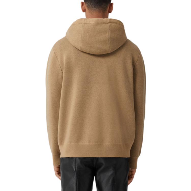 Burberry FW22 Logo Jacquard Loose Fit Hoodie  Sweater - Camel. 80641291 圖 4