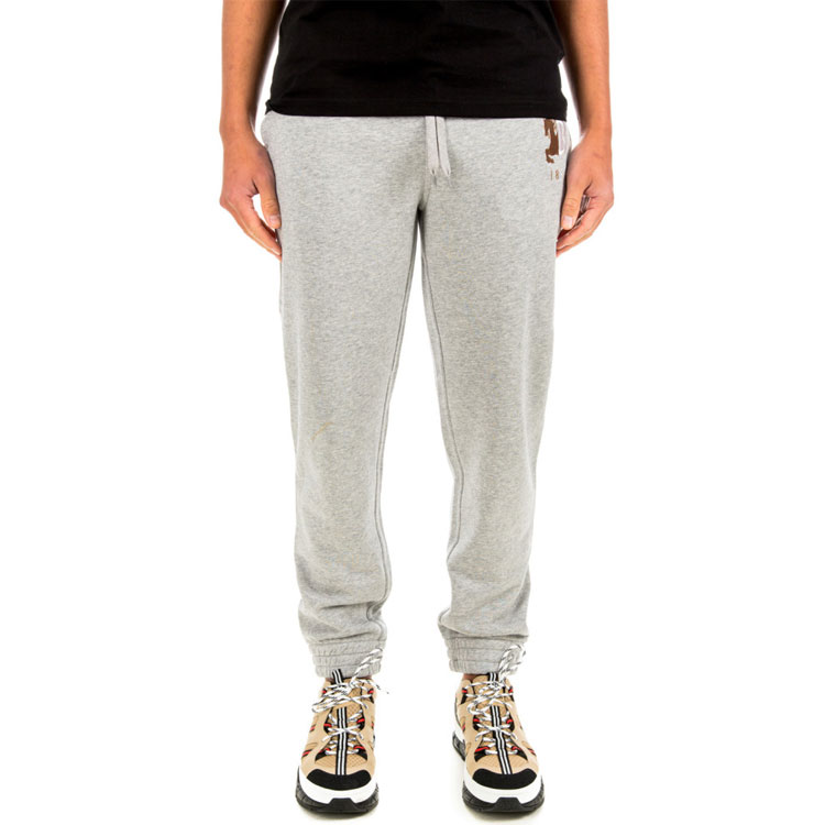 Purchase Burberry 男士灰色FW22標誌毛線抽繩運動褲 80256521