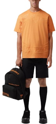 Burberry FW22 Logo Leaf Badge Loose Fit Orange T-Shirt for Men. 80632031 Shop Burberry FW22 Logo Leaf Badge Loose Fit Orange T-Shirt for Men. 80632031