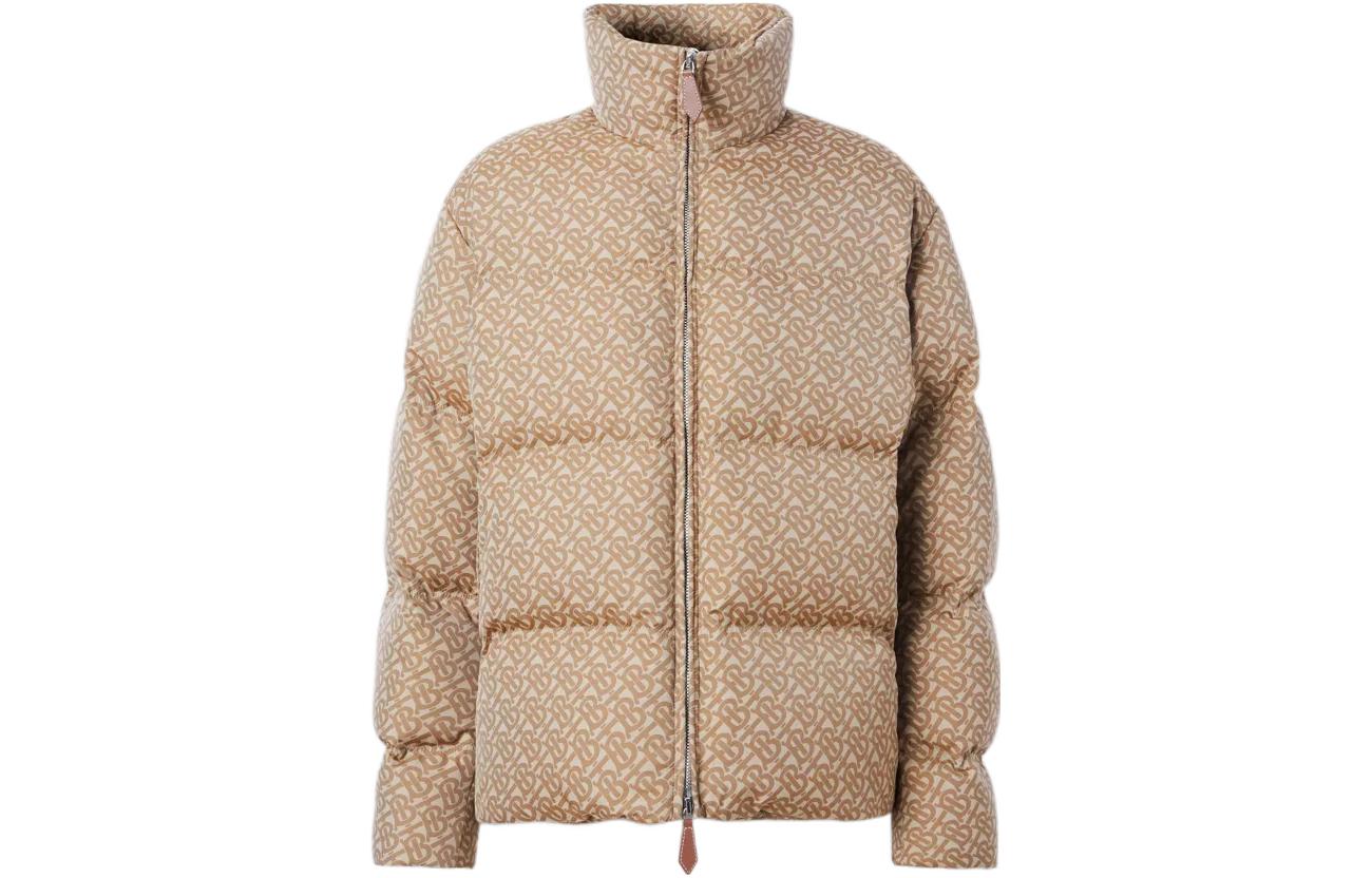 Order Burberry FW22 標誌印花高領羽絨外套 米棕色 保暖 80585421