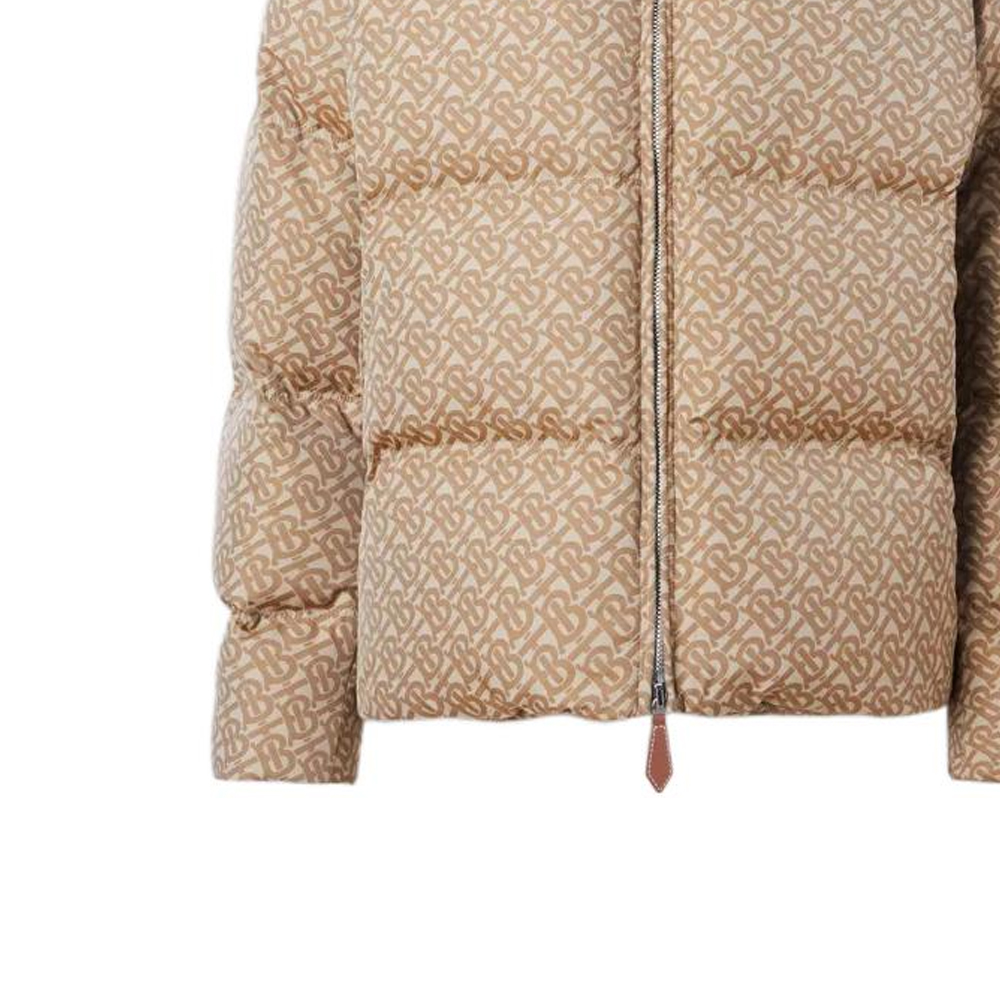 Details for Burberry FW22 標誌印花高領羽絨外套 米棕色 保暖 80585421
