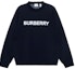 Buy Burberry FW22 Logo Baju Knit Oversized Cotton-Wool Biru Gelap 80636551