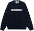 Order Burberry FW22 Logo Baju Knit Oversized Cotton-Wool Biru Gelap 80636551
