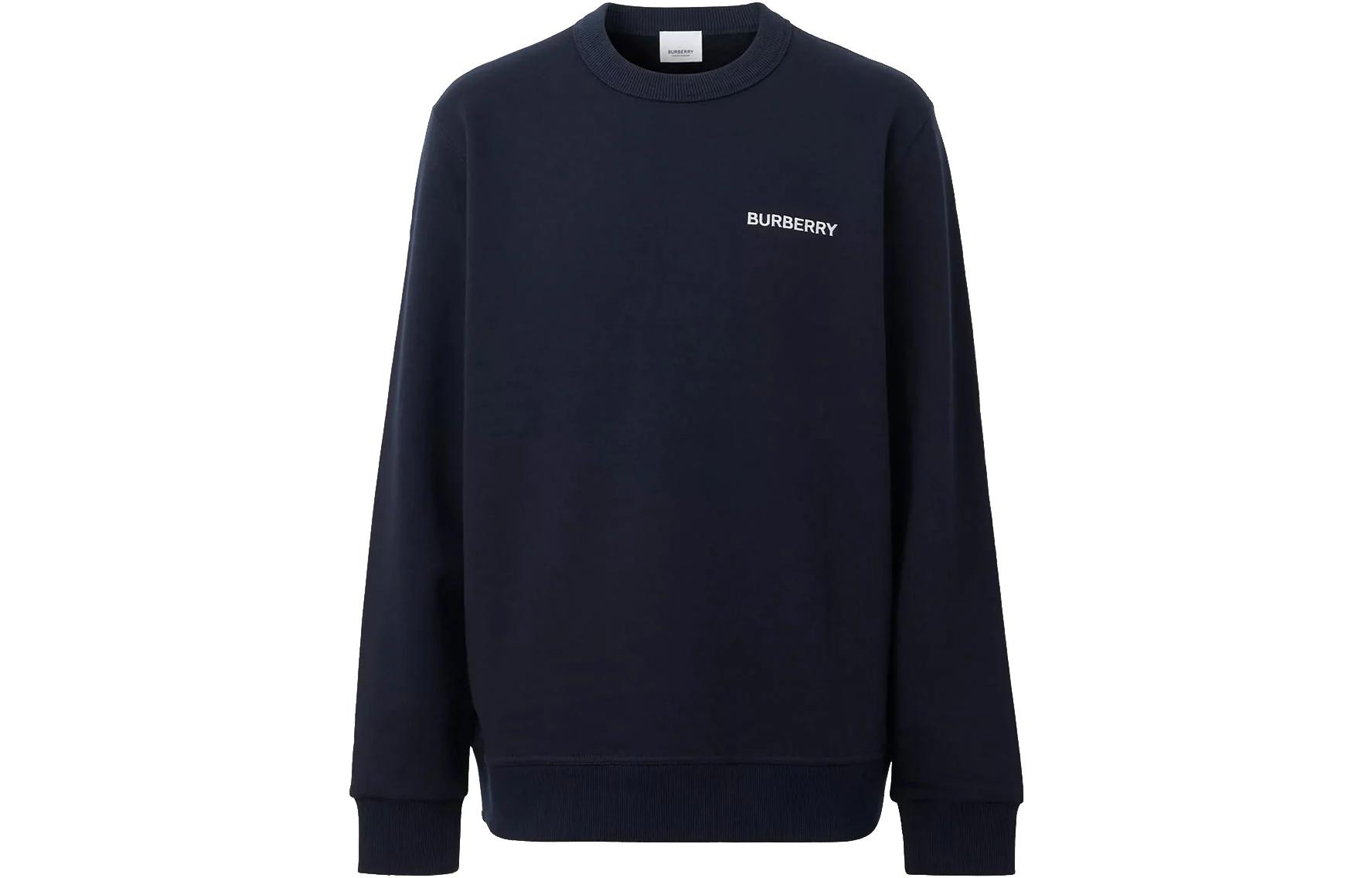 Burberry FW22 Midnight Blue Logo Print Hoodie Men’s Casual Wear. 80575461 圖 2