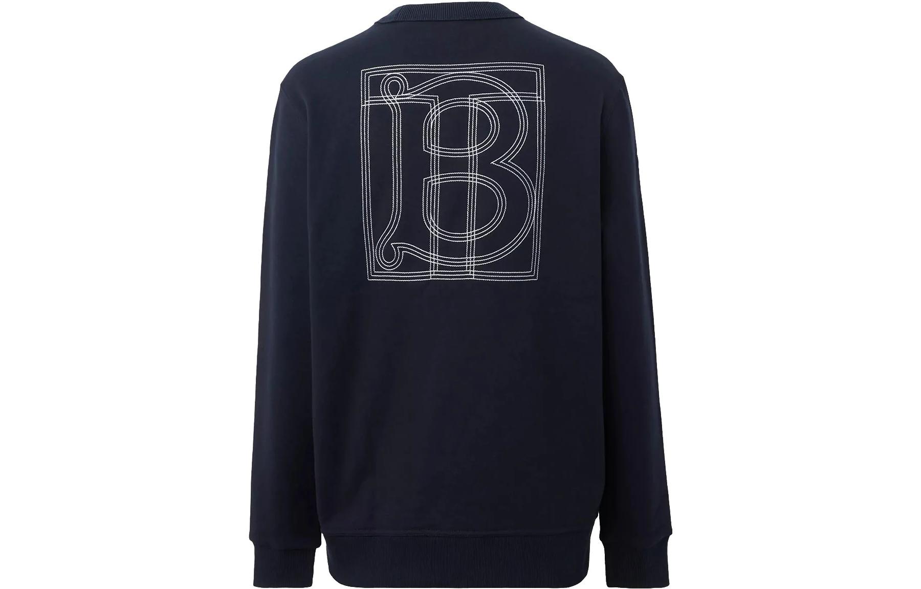 Burberry FW22 Midnight Blue Logo Print Hoodie Men’s Casual Wear. 80575461 圖 3