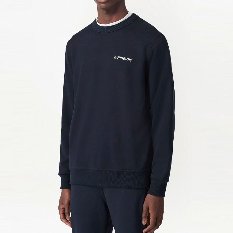 Burberry FW22 Midnight Blue Logo Print Hoodie Men’s Casual Wear. 80575461 圖 4