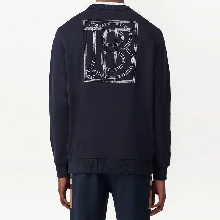 Burberry FW22 Midnight Blue Logo Print Hoodie Men’s Casual Wear. 80575461 圖 5