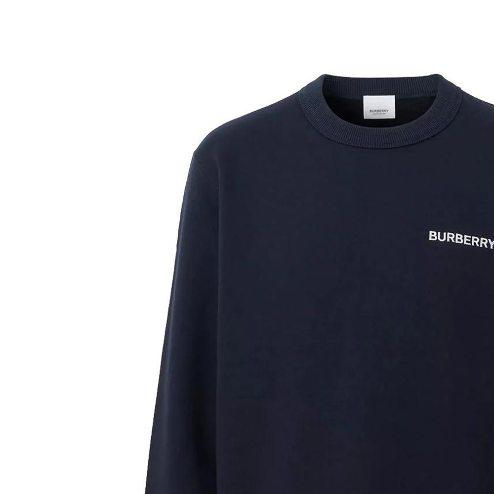 Burberry FW22 Midnight Blue Logo Print Hoodie Men’s Casual Wear. 80575461 圖 6