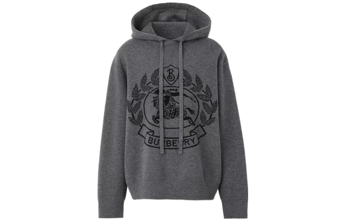 Buy Burberry FW22 Monogram Logo Jacquard Hoodie Sweater Men’s Dark Grey. 80636621