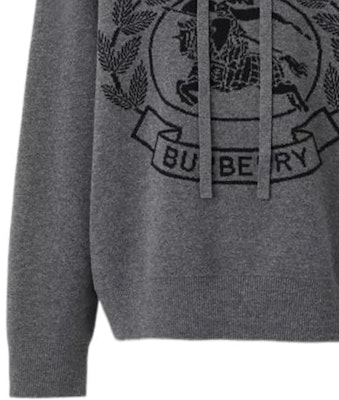 Burberry FW22 Monogram Logo Jacquard Hoodie Sweater Men’s Dark Grey. 80636621 Sizing Burberry FW22 Monogram Logo Jacquard Hoodie Sweater Men’s Dark Grey. 80636621