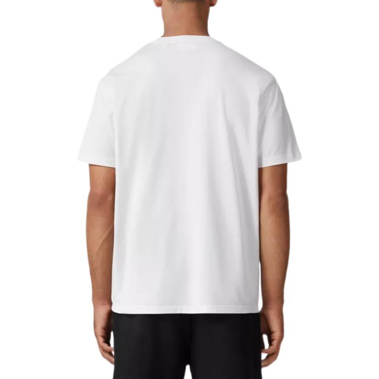 Shop Burberry FW22 Monogram Print Crewneck Short Sleeve T-Shirt  White. 80611941
