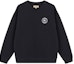 Order Burberry FW22 Navy Blue Crewneck Sweatshirt with Equestrian Logo Unisex. 80362861