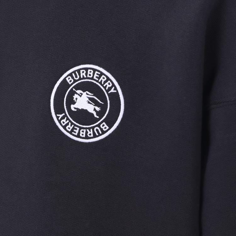 Cheap Burberry FW22 Navy Blue Crewneck Sweatshirt with Equestrian Logo Unisex. 80362861