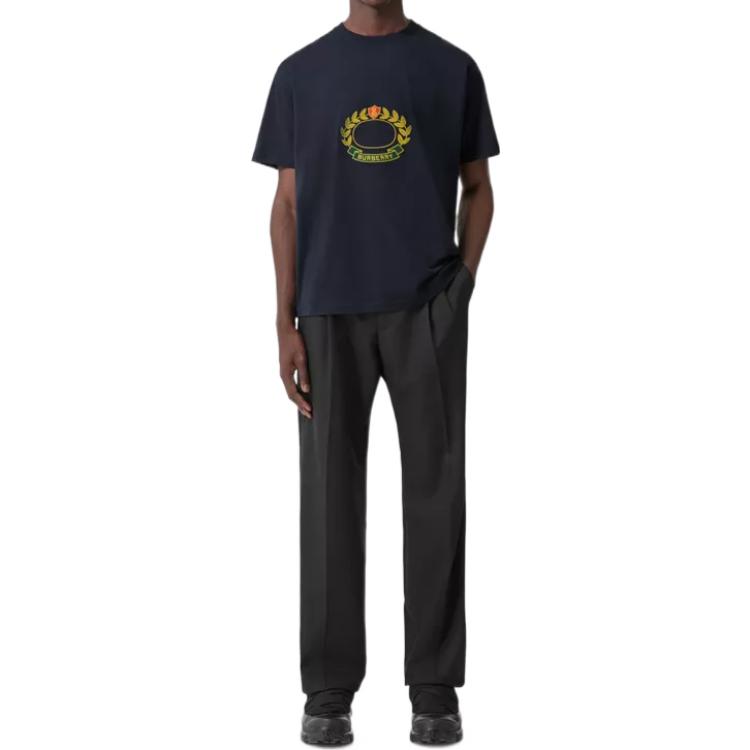 Burberry FW22 Oak Leaf Crest Crewneck T-Shirt Deep Charcoal Blue  Tee. 80612921 圖 4