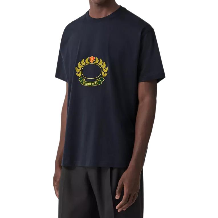Burberry FW22 Oak Leaf Crest Crewneck T-Shirt Deep Charcoal Blue  Tee. 80612921 圖 6