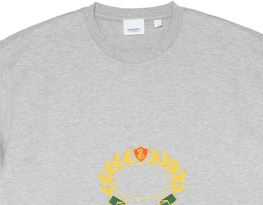 Burberry FW22 Oak Leaf Logo Embroidered Crewneck T-Shirt Men’s Grey. 80612911 Cheap Burberry FW22 Oak Leaf Logo Embroidered Crewneck T-Shirt Men’s Grey. 80612911