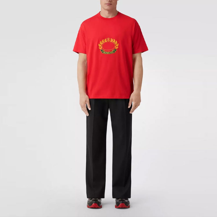 Burberry FW22 Oak Leaf Logo Print Crewneck T-Shirt Men’s Bright Red. 80612901 圖 3
