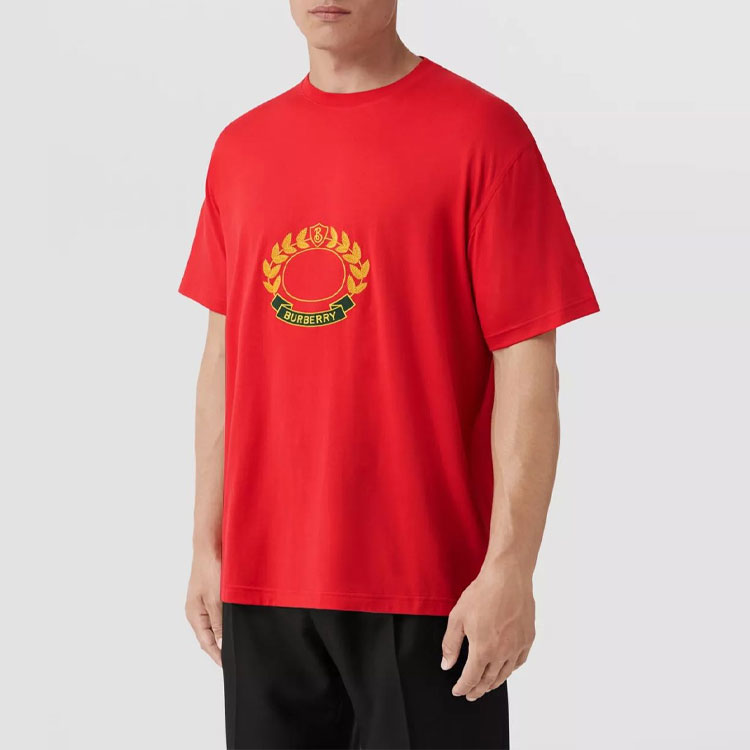 Burberry FW22 Oak Leaf Logo Print Crewneck T-Shirt Men’s Bright Red. 80612901 圖 6