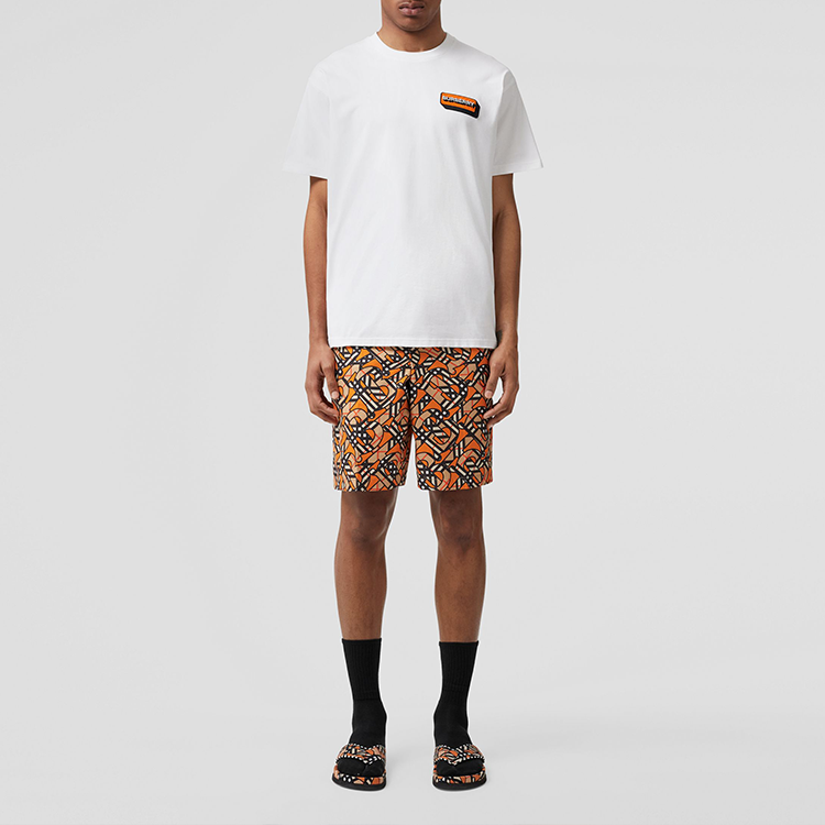 Burberry FW22 Oversized Cotton Logo Applique T-Shirt  White. 80580931 圖 3