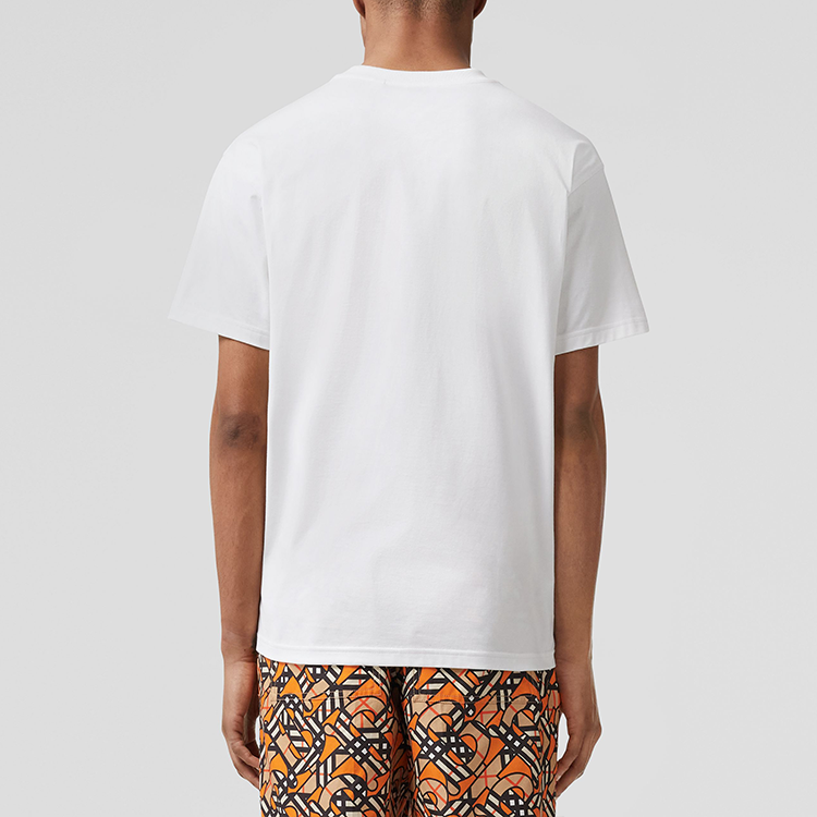Burberry FW22 Oversized Cotton Logo Applique T-Shirt  White. 80580931 圖 5