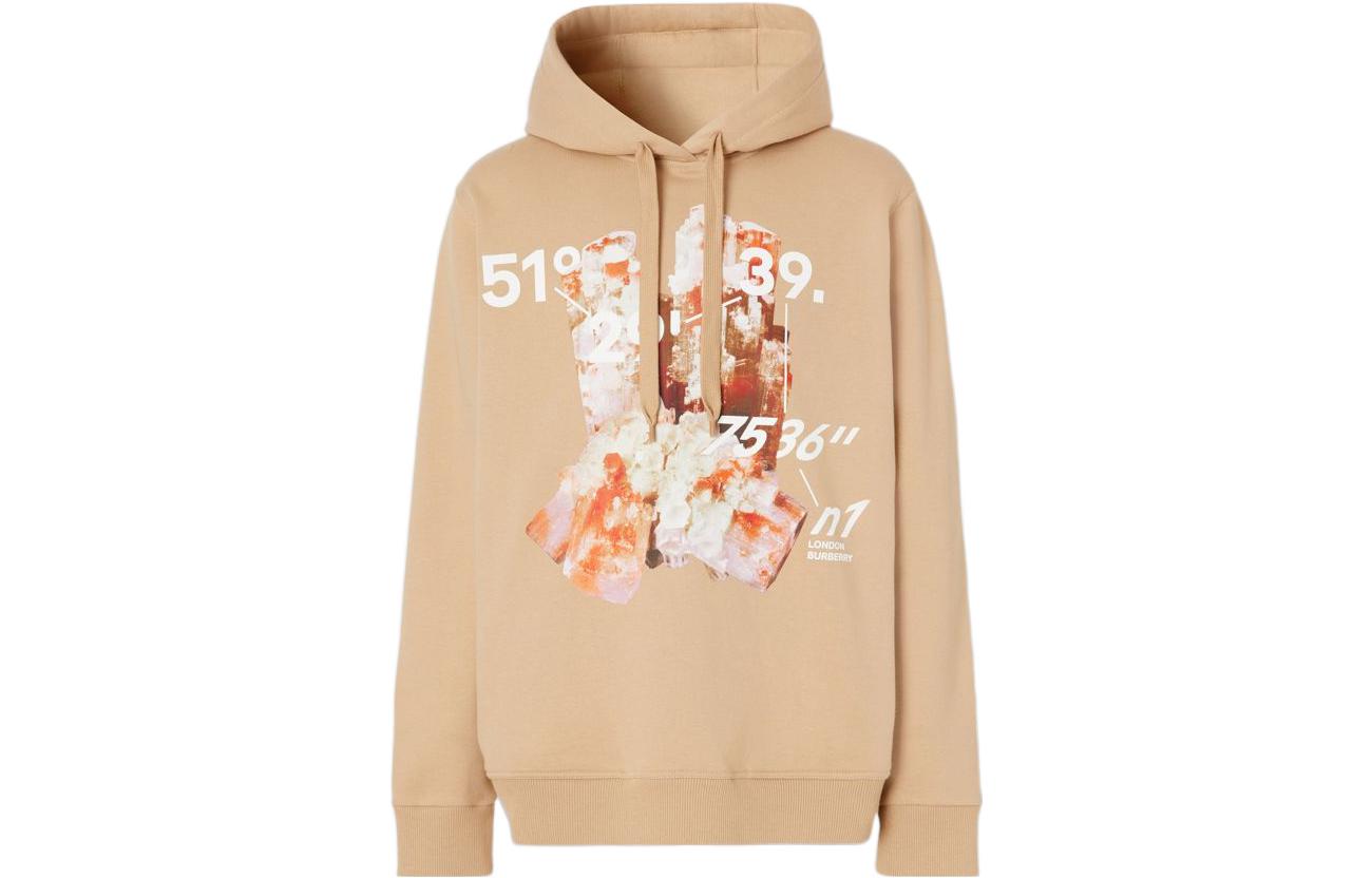 Order Burberry FW22 Pattern Printed Pullover Hoodie Brown . 80614181