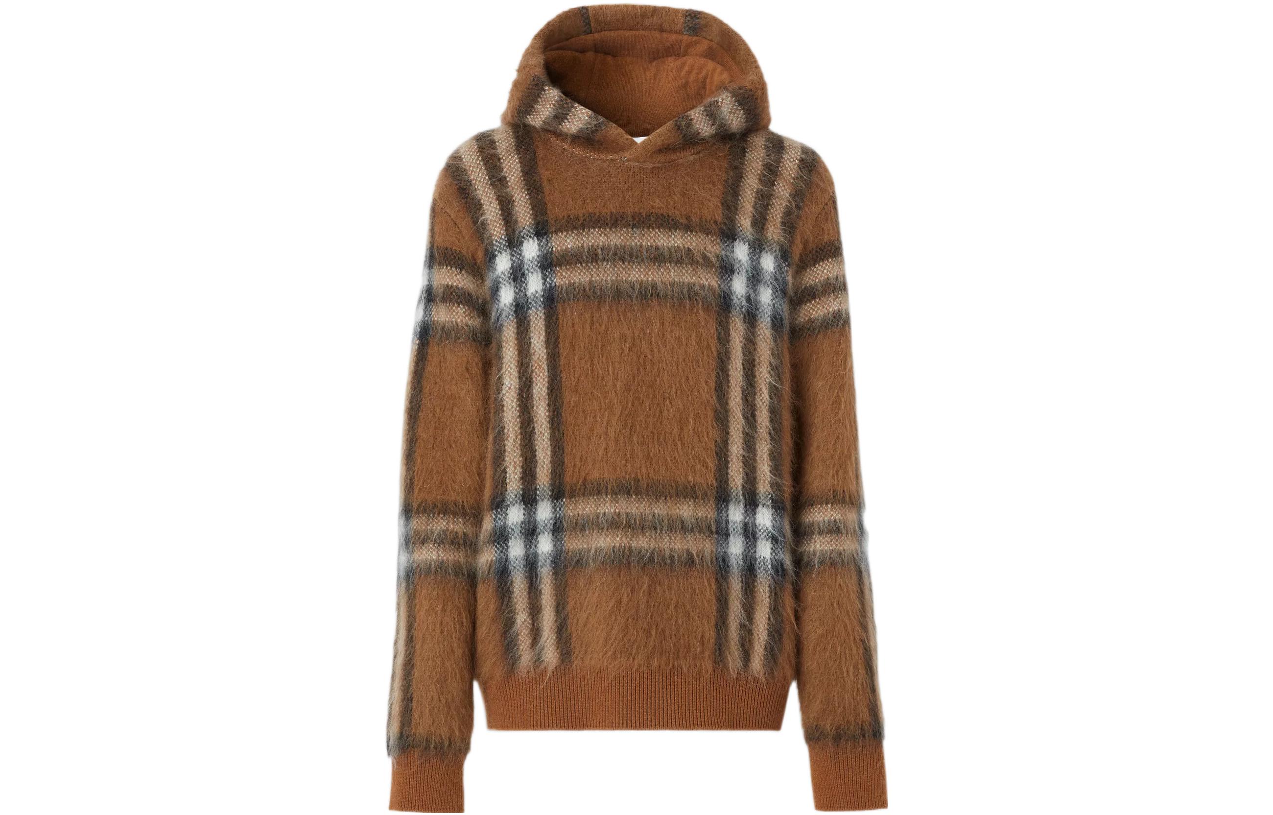 Burberry FW22 Plaid Hoodie Brown  Pull-Over Long Sleeve Sweatshirt. 80636431 圖 2
