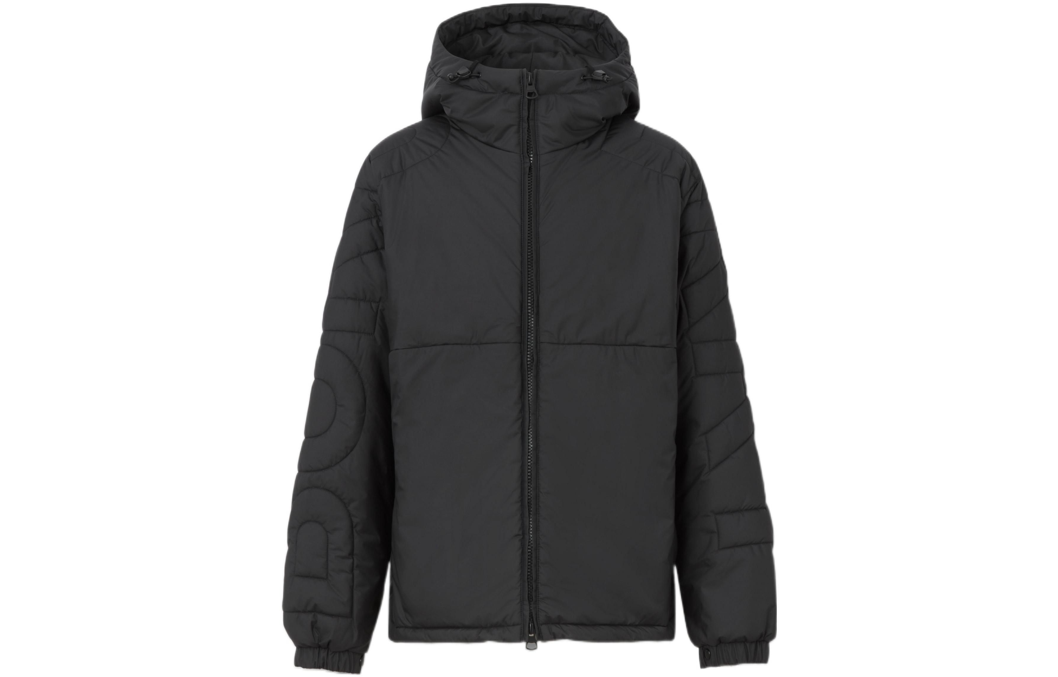 Order Burberry FW22 Quilted Logo Hooded Jacket Black  Coat. 80651351