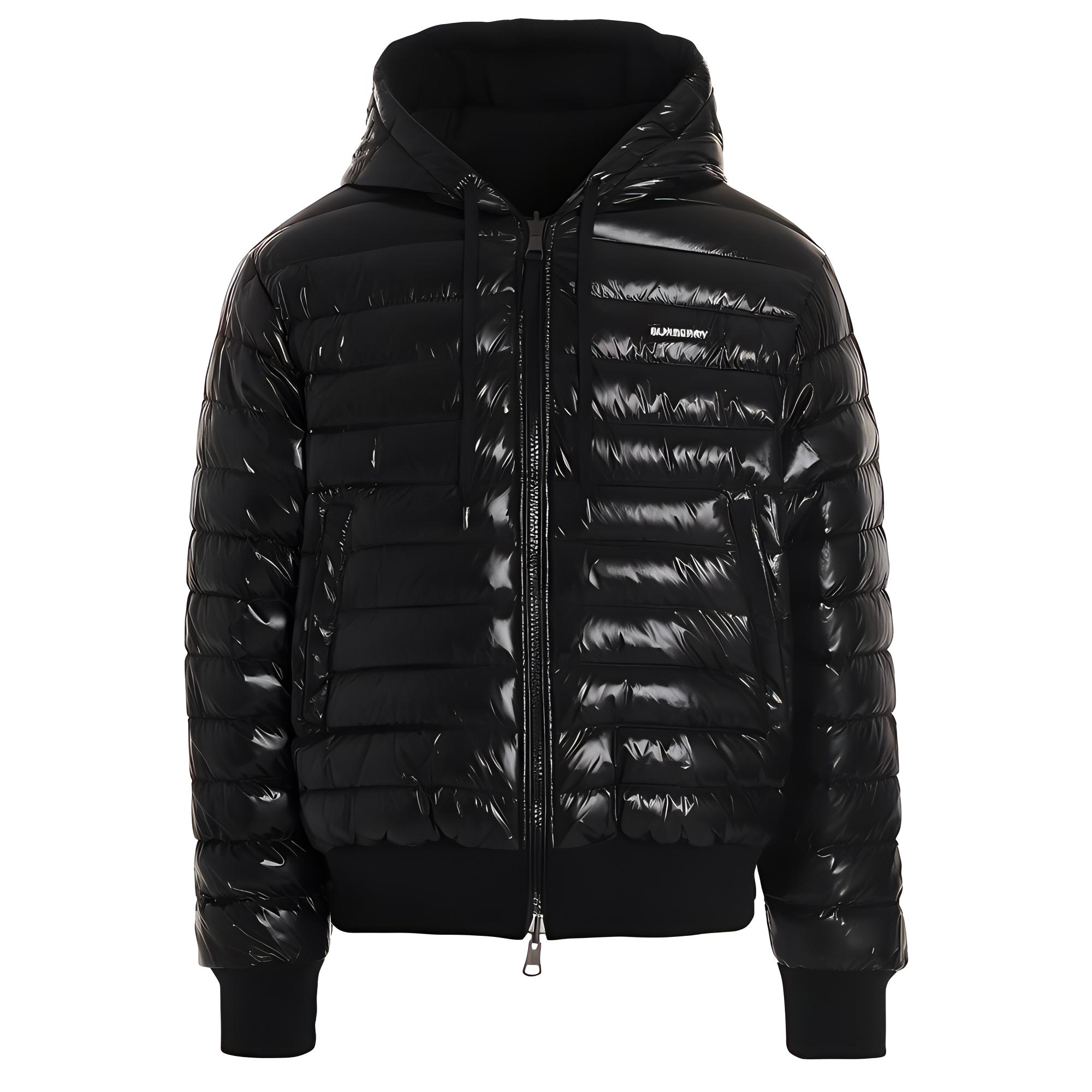 Burberry FW22 Quilted Logo Reversible Down Jacket Black 80580631