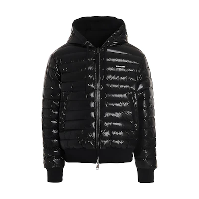Burberry FW22 Quilted Logo Reversible Down Jacket Black 80580631