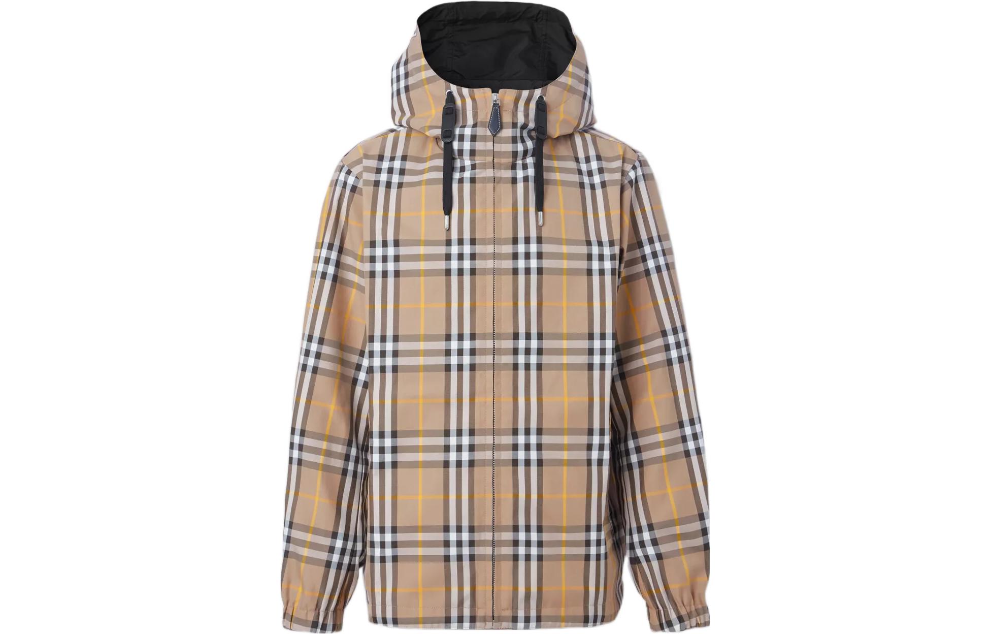 Buy Burberry FW22 Reversible Check Hooded Jacket Khaki Men’s Spring Edition 80544811