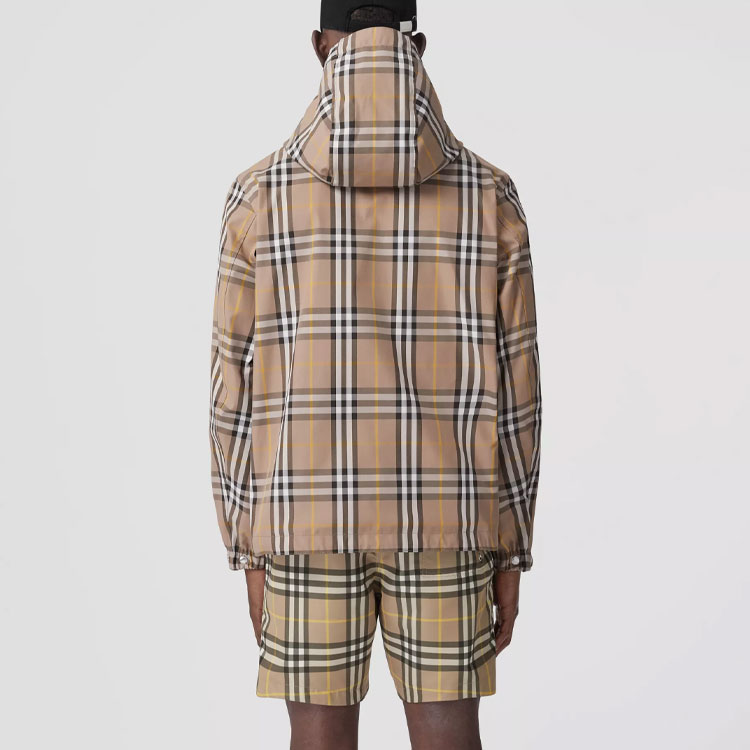 Sizing Burberry FW22 Reversible Check Hooded Jacket Khaki Men’s Spring Edition 80544811
