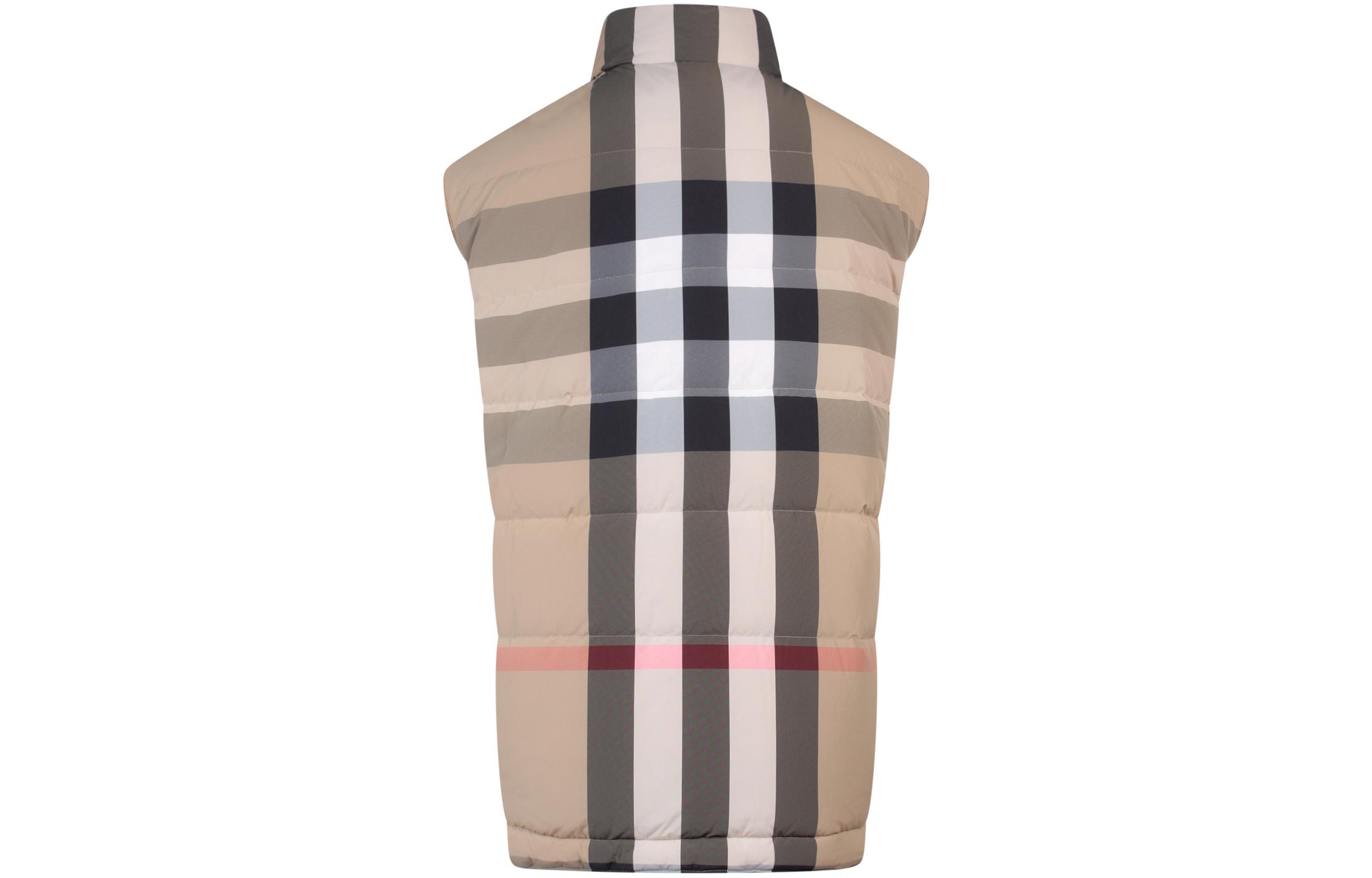 Lookbook Burberry FW22 可翻面拼色格紋羽絨外套 棕色. 80642871