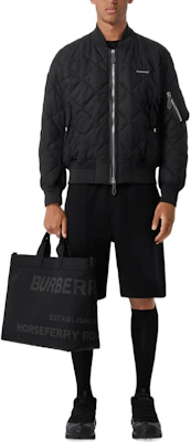 Burberry FW22 Solid Color Logo Casual Cotton Jacket Black 80586041 Lookbook Burberry FW22 Solid Color Logo Casual Cotton Jacket Black 80586041