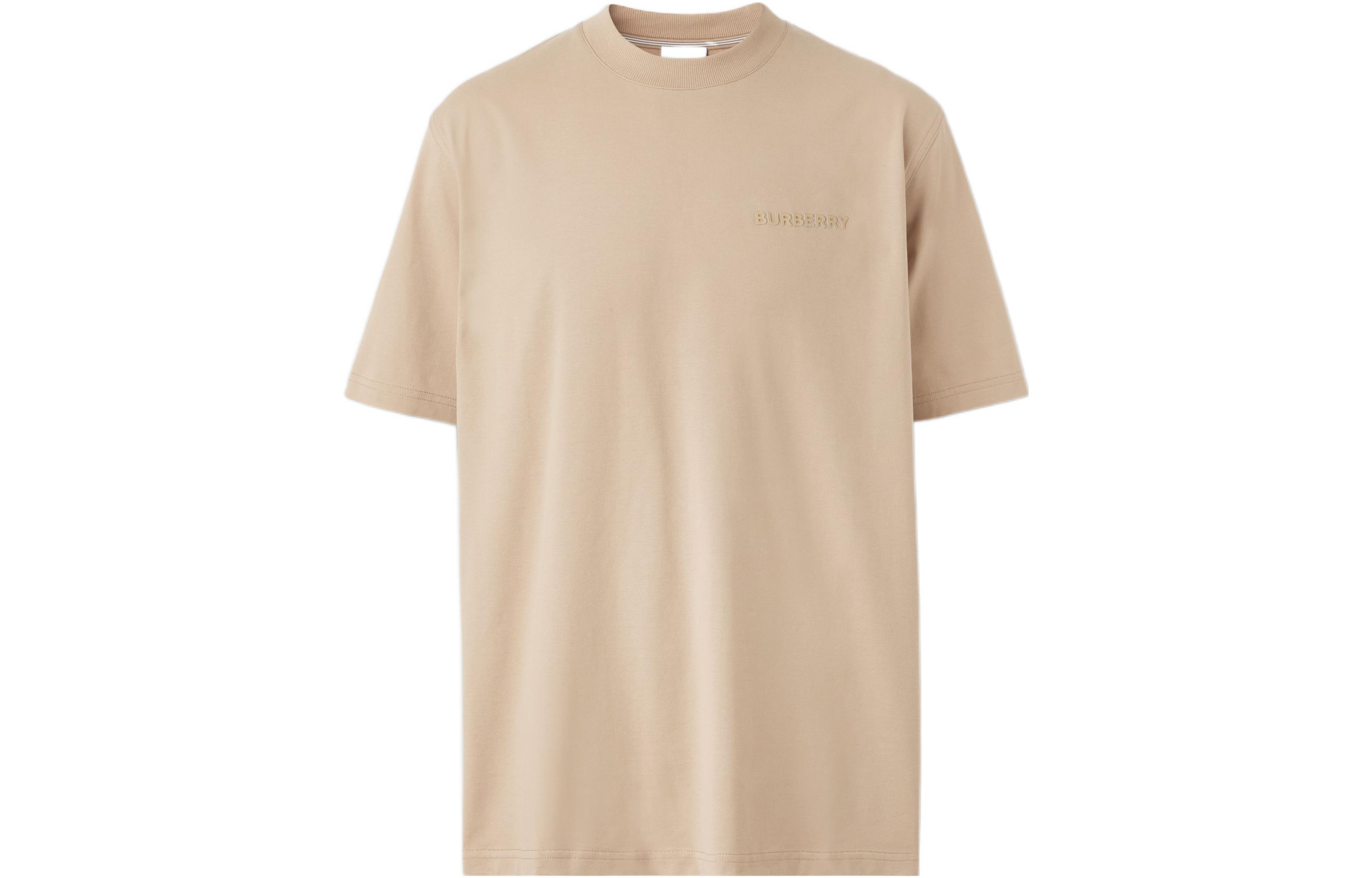 Order Burberry FW22 純色標誌印花圓領短袖T恤 卡其色 T恤 80651691